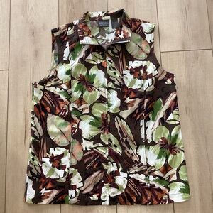 Chico’s - ADDITIONS by Chico Floral Print Vest Size 1 (size 8)